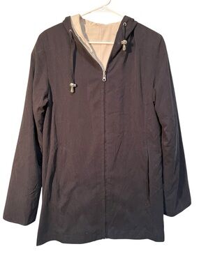 Ensign Collection Reversible Jacket Black Beige Suede S